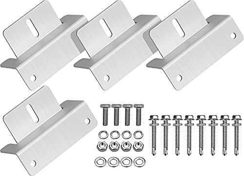 4 Solar Panel Montage Z Halterung Set Aluminium Halterungen Befestigungsset für Solar Panel Montage Kit mit Schrauben und Muttern für Wohnmobil Boot Wohnwagen Dach von MUSEDAY