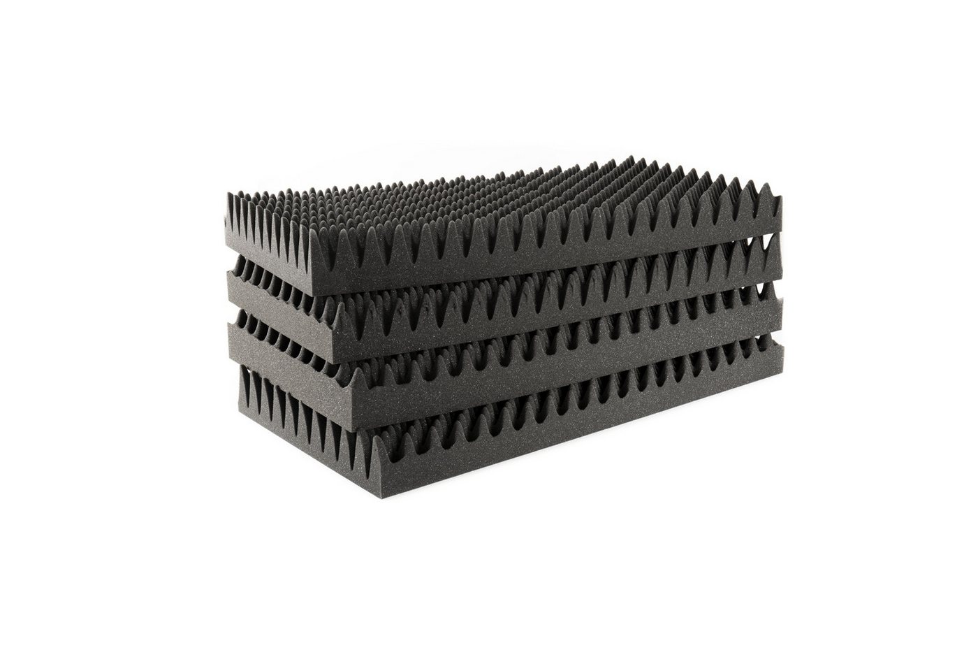 MUSIC STORE Akustikplatte, (Absorber Set 4pcs 100mm Noppenschaum Anthrazit Akustikdämmung für optimale Soundqualität, Studio Akustikelemente, Absorber), Akustikdämmung, Noppenschaum, Soundqualität von MUSIC STORE