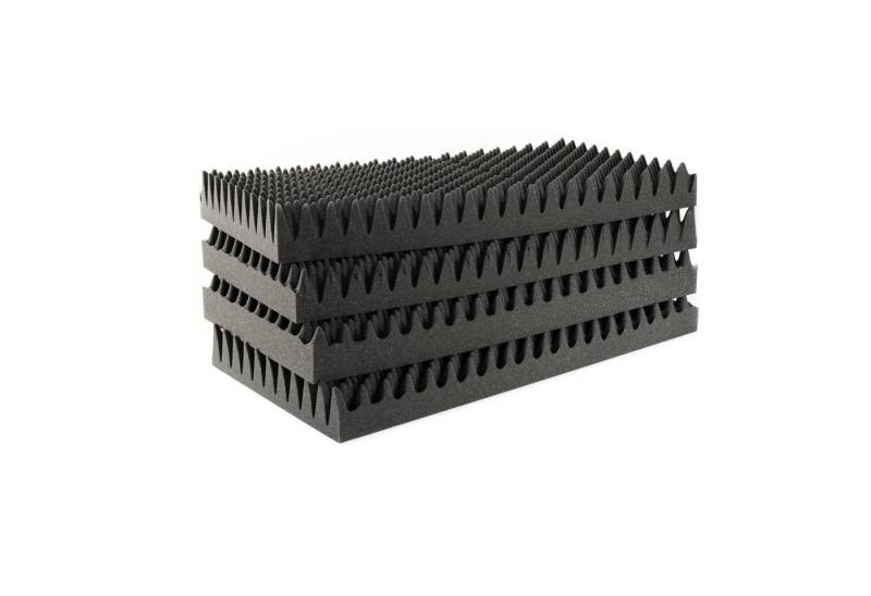 MUSIC STORE Akustikplatte, (Absorber Set 4pcs 100mm Noppenschaum Anthrazit Akustikdämmung für optimale Soundqualität, Studio Akustikelemente, Absorber), Akustikdämmung, Noppenschaum, Soundqualität von MUSIC STORE
