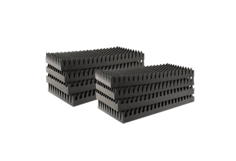 MUSIC STORE Akustikplatte, (Absorber Set 8 Stück 100mm Noppenschaum Anthrazit Akustikdämmung für optimale Klangqualität, Studio Akustikelemente, Absorber), Akustikdämmung, Noppenschaum, Absorber Set von MUSIC STORE