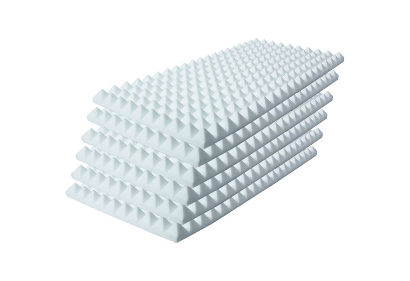 MUSIC STORE Akustikplatte, (Pyramis Absorber 50mm 6 Stück Weiß Akustik Absorber Set REC181, Studio Akustikelemente, Absorber), Akustik Absorber, Pyramis Absorber, Musikstudio Absorber von MUSIC STORE