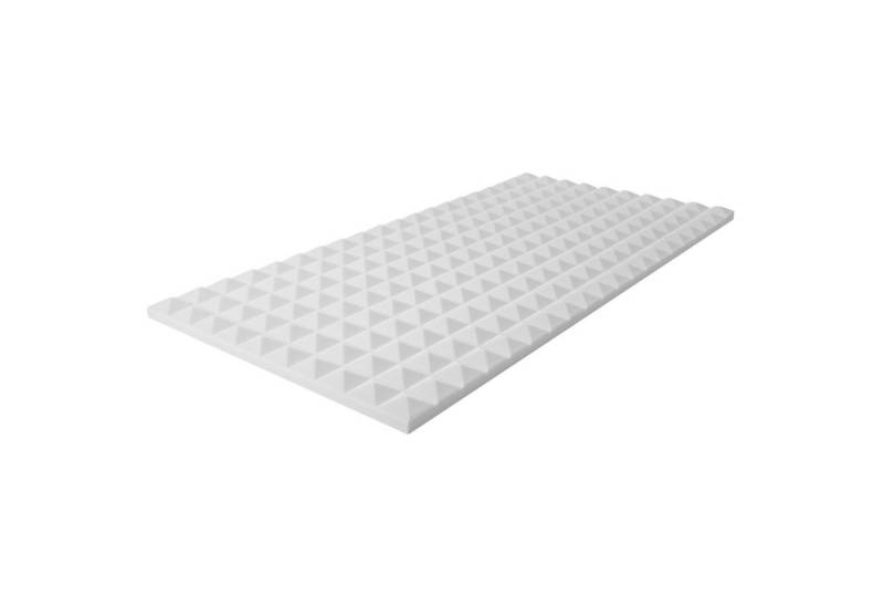 MUSIC STORE Akustikplatte, (Pyramis Absorber 100x50x30mm Weiß Selbstklebend Hochwertiger Akustikschaum Reduzierung Mittlerer und Hoher Frequenzen, Studio Akustikelemente, Absorber), Akustikschaum, Pyramis Absorber, Musikstudio von MUSIC STORE
