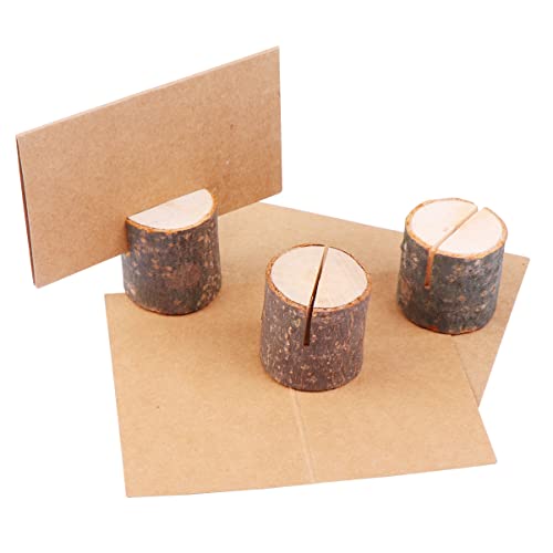 MUSISALY 10 Stück Holz Namensklammern Tisch Memo Menühalter Foto Bildklammern Mit 20 Stück Kraftpapier MUSISALY 10 Stück Holz Namensklammern Tisch Memo Menühalter Foto Bildklammern Mit 20 Stück Kraftpapier von MUSISALY