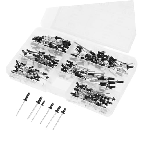 MUSISALY 180 Stück Schwarze Aluminium Blindnieten Langlebige Kuppelkopfnieten für Heimwerker Möbelbau und Automobilpflege Einfache Installation und Elegantes Design MUSISALY 180 Stück Schwarze Aluminium Blindnieten Langlebige Kuppelkopfnieten für Heimwerker Möbelbau und Automobilpflege Einfache Installation und Elegantes Design von MUSISALY