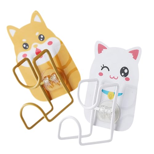 MUSISALY 2 Stck. Wandhaken Cartoon Tier Wandmontage Waschtischhaken ohne Bohren Selbstklebend Edelstahl Robust Platzsparend für Bad Küche Schlafzimmer MUSISALY 2 Stck. Wandhaken Cartoon Tier Wandmontage Waschtischhaken ohne Bohren Selbstklebend Edelstahl Robust Platzsparend für Bad Küche Schlafzimmer von MUSISALY