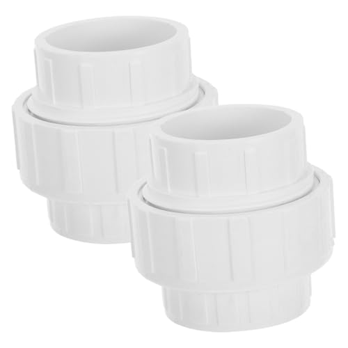 MUSISALY 2 Stück PVC Rohrkupplung Adapter mit Epdm O Ring Weiße Kunststoff Fittings Langlebig und Vielseitig für Bewässerung Pool Spa und Inneninstallation von MUSISALY