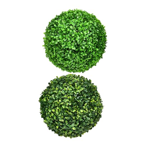 MUSISALY 2 Stück Simulierte Graskugeln Dekorative Kugeln Formschnittkugeln Grüne Graspflanzenbälle Simulationsgraskugeln Künstliche Pflanzenkugeln Deckendekorationen von MUSISALY
