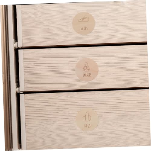 MUSISALY 23 Stück Teiliges Wiederverwendbare Holz Kleiderschrank Organizer mit Namensetiketten Kinderkleidung Platzsparend Elegant für Schränke Aufbewahrung und Kinderzimmer von MUSISALY