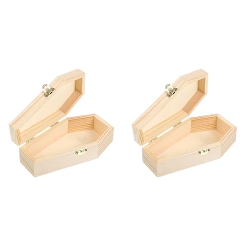 MUSISALY 2 Stück Halloween Mini Sarg Spielzeug Miniatur Sarg Halloween-Sarg-Leckerli-Boxen HolzsäRge Zum Basteln Requisiten MUSISALY 2 Stück Halloween Mini Sarg Spielzeug Miniatur Sarg Halloween-Sarg-Leckerli-Boxen HolzsäRge Zum Basteln Requisiten von MUSISALY