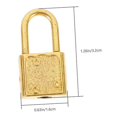 MUSISALY 5 Sätze Vorhängeschloss Vintage Stil mit Schlüsseln Schloss für Schatztruhe Holzbox Schrank Robust Diebstahl Langlebig Goldfarben für Möbelsicherung von MUSISALY