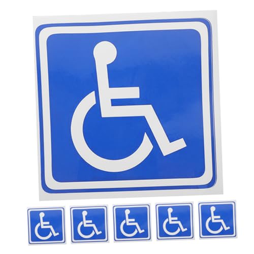 MUSISALY 6Blätter Behindertenparkplatz Aufkleber Rollstuhlsymbol Aufkleber für Auto Selbstklebende Handicapped Sticker für Rollstuhlfahrer Behindertenschild für Innen und Außen MUSISALY 6Blätter Behindertenparkplatz Aufkleber Rollstuhlsymbol Aufkleber für Auto Selbstklebende Handicapped Sticker für Rollstuhlfahrer Behindertenschild für Innen und Außen von MUSISALY