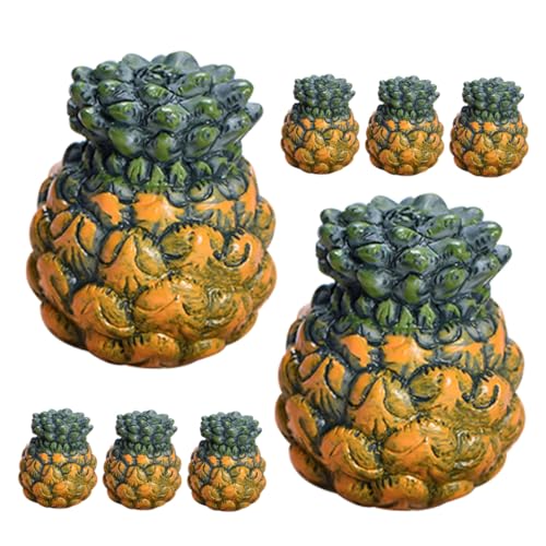 MUSISALY 8Stücke künstliche Ananas Fruchtmodelle realistische Obst Dekoration pädagogische Requisiten ideale Obst Etagere für Zuhause und Küche von MUSISALY