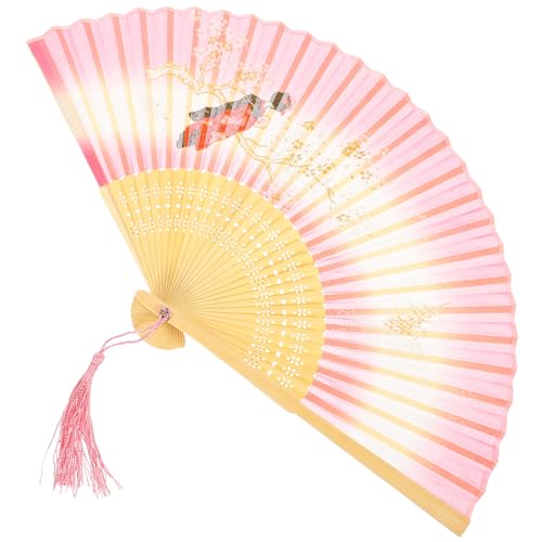 MUSISALY Eleganter Chinesischer Faltbarer Handfächer aus Holz Quaste Leichtes und Stabiles Design Vielseitig für Tanz Fotografie Dekoration und Sommergebrauch Tragbar und Praktisch von MUSISALY