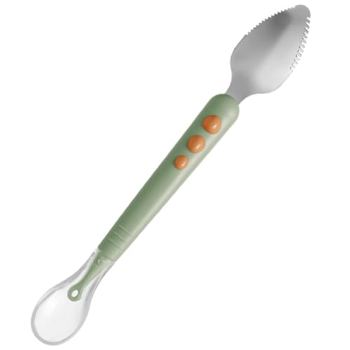 MUSISALY Fruchtspeise löffel aus freiem Material Doppelseitiger Weicher Fütterungslöffel für Kleinkinder Schonend Mund Inkl Praktischem Aufbewahrungsetui für Brei und Obstpüree von MUSISALY