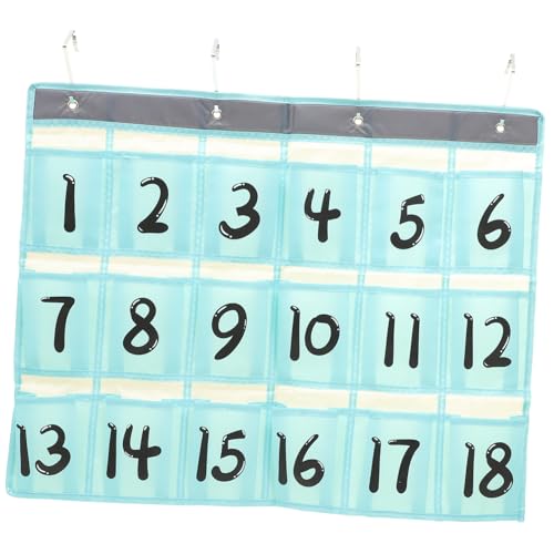 MUSISALY Hängende Aufbewahrungstasche für Handys und Karten aus Robustem Oxford- Fächer über Tür Hängend Vielseitig Nutzbar für Klassenzimmer Büro und Zuhause mit Praktischem Haken von MUSISALY