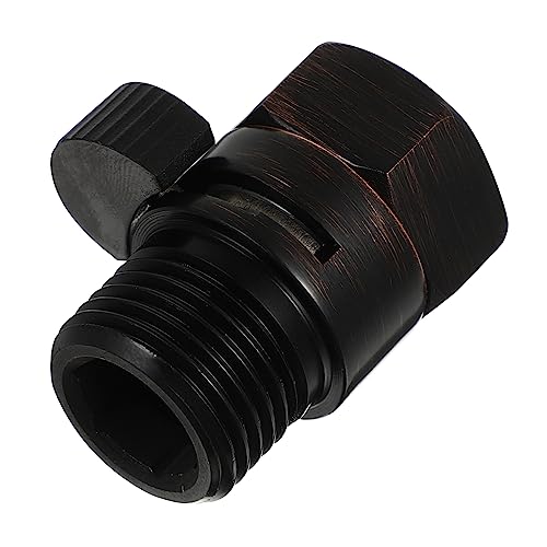 MUSISALY Messing Absperrventil Duschkopf Wasserflussregler Druckminderer Handbrause Wasserstopp Ventil Schwarz Robust und Installieren für Duschsysteme von MUSISALY