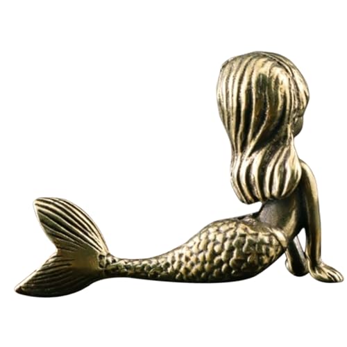MUSISALY Vintage Meerjungfrau Statue Aus Messing Retro Dekoration Für Tisch Und Regal Robuste Und Langlebige Miniaturfigur Exquisites Für Familie Und Freunde von MUSISALY