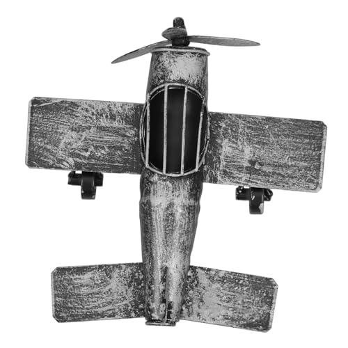 MUSISALY Vintage Flugzeugmodell Aus Metall Für Dekoration Detailliertes Flugzeugornament Für Schreibtisch Zeitloses Flugzeugdisplay Für Zuhause Oder Büro von MUSISALY