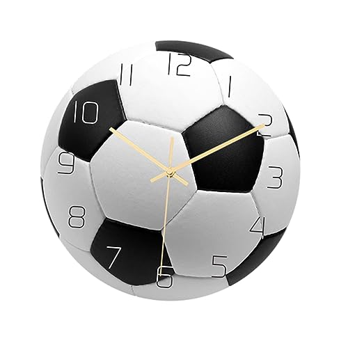 MUSISALY Wanduhr Zum Aufhängen Fußballthema Modernes Für Wohnzimmer Stummschaltmechanismus Installieren von MUSISALY