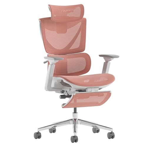 MUSSO V900 Structure Master Ergonomischer Bürostuhl mit 3-stufig Verstellbarer Rückenlehne, Lendenwirbelstütze, 4D-Armlehne & Kopfstütze, einziehbare Fußstütze, Netz-hohe Rückenlehne für Zuhause/Büro von MUSSO