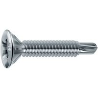 Mustad - Drillex Schraube für pvc - Reduzierter Senkkopf Philips - Ø3.9x13 mm - Packung zu 1000 - Chromiting - SP448A390130C8C von MUSTAD