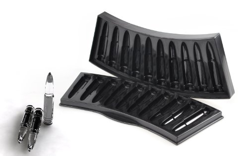 MUSTARD - AK Ice Tray I Eiswürfelform I mit Deckel I Lustige Eiswürfelformen I AK-Patronen Eiswürfel I kleine Eiswürfel I Patronen-Form 3D Eiswürfel I Patronen-Eiswürfelform-Behälter für 10 - Schwarz MUSTARD - AK Ice Tray I Eiswürfelform I mit Deckel I Lustige Eiswürfelformen I AK-Patronen Eiswürfel I kleine Eiswürfel I Patronen-Form 3D Eiswürfel I Patronen-Eiswürfelform-Behälter für 10 - Schwarz von MUSTARD