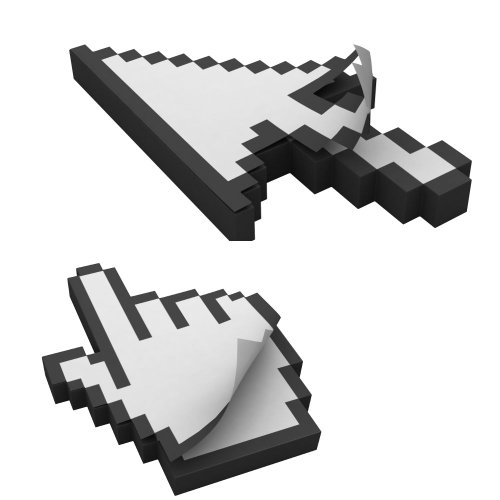 Pixel Sticky Notes Notizzettel Computermaus Haftnotizen 120 Stück weiß schwarz von MUSTARD