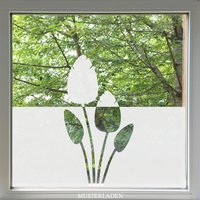 Fensterfolie Milchglas Pflanzen Für Sichtschutz, 73, 5 cm Hoch, Selbstklebend von MUSTERLADEN