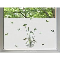 Fensterfolie Mit Blumen, Sichtschutzfolie Kinderzimmer, 60 cm Hoch von MUSTERLADEN