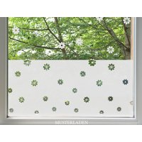 Fensterfolie Sichtschutz Motiv Mit Blumen, Selbstklebende Folie, Klebefolie Blumenmuster, Fenster Sichtschutzfolie von MUSTERLADEN