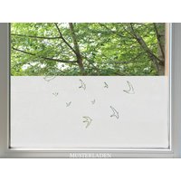 Fensterfolie Vögel, Sichtschutz Aus Selbstklebender Milchglasfolie von MUSTERLADEN