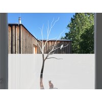 Glasdekorfolie Baum Katze, Milchglas Folie Mit Motiv, Sichtschutz Glas Klebefolie Bad Fenster, Balkon, Fensterdeko Katze von MUSTERLADEN