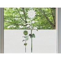 Sonnenblumen Fenster Sichtschutz Folie, Florale Fensterdeko, Glasfolie Blickdicht Floral, Milchglas Folie Dekorativ, Küchenfenster Deko von MUSTERLADEN