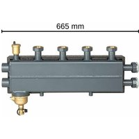 Kombi-Heizungsverteiler mit Hydraulischer Weiche Magnetschlammabscheider und Entlüfter 2+1 hk von MUT