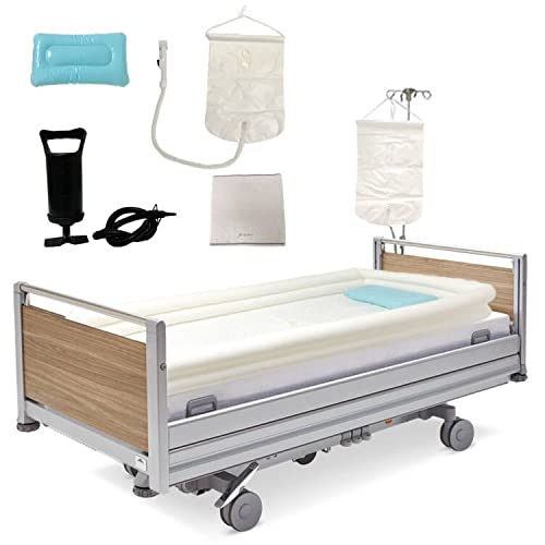 Medizinisches aufblasbares Duschbadewannenset, tragbares Duschsystem am Bett, einfache Badehilfe im Bett für Behinderte, ältere Menschen, bettlägerig von MUTTIY