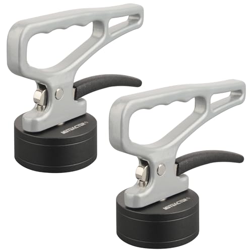 MUTUACTOR 2 Set Starker manueller magnetischer Hebegriff,Leistungsstarker Neodym-Magnet mit stabilem Griff zum Tragen,Leicht lösen Magnet Werkzeuge Heber zum Greifen von Schwermetallobjekten von MUTUACTOR