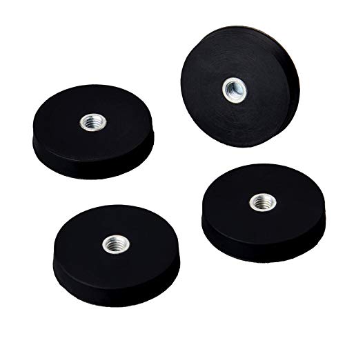 MUTUACTOR 4PC leistungsfähiger Neodym-Magnet mit gummiertem magnete wasserfest Innengewinde D32 * 6mm M5 des Kamera-Panels LED Multi Gebrauch-Magnetglas, magnetische ziehende Stärke 8.5KG MUTUACTOR 4PC leistungsfähiger Neodym-Magnet mit gummiertem magnete wasserfest Innengewinde D32 * 6mm M5 des Kamera-Panels LED Multi Gebrauch-Magnetglas, magnetische ziehende Stärke 8.5KG von MUTUACTOR