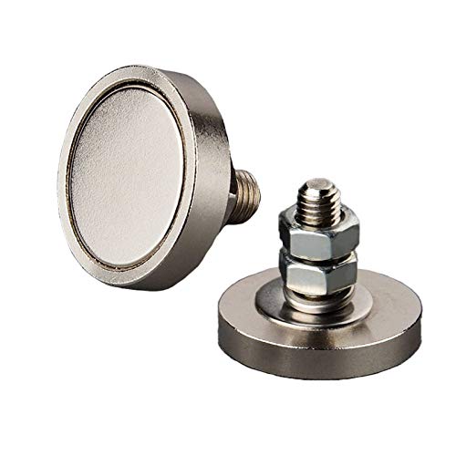 Mutuactor 4Sets Magnetic Base Super Leistungsstarke runde Neodym-Magnete Vertikale Zugkraft 23 kg Mit M6-Bolzen Außengewinde, Magnetbefestigungen Disk Cup Pot Magnet für die Montage Mutuactor 4Sets Magnetic Base Super Leistungsstarke runde Neodym-Magnete Vertikale Zugkraft 23 kg Mit M6-Bolzen Außengewinde, Magnetbefestigungen Disk Cup Pot Magnet für die Montage von MUTUACTOR