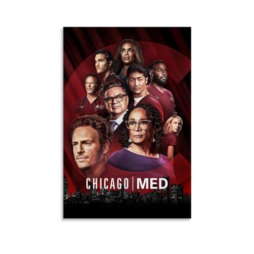 Chicago Med CastCanvas-Poster, dekoratives Gemälde, Leinwand-Wandposter und Kunstdruck, modernes Familienschlafzimmer-Dekor-Poster, 20 x 30 cm von MUTYNE