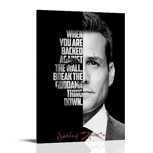 HD Harvey Specter Classic TV Show Motivationsposter Leinwand Poster Dekorative Malerei Leinwand Wandposter und Kunstdruck Moderne Familie Schlafzimmer Dekor Poster 20 x 30 cm von MUTYNE