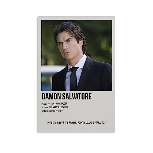 Ian Somerhalder Vampire Diaries Poster, Leinwand-Poster, dekoratives Gemälde, Leinwand-Wandposter und Kunstdruck, modernes Familienschlafzimmer-Dekor-Poster, 20 x 30 cm von MUTYNE