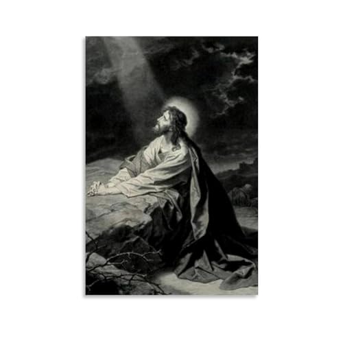 Jesus Comic Leinwand-Poster, dekoratives Gemälde, Leinwand-Wandposter und Kunstdruck, modernes Familienschlafzimmer-Dekor-Poster, 60 x 90 cm von MUTYNE