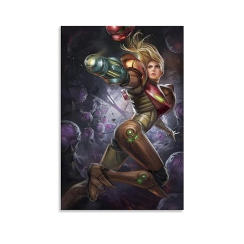 MUTYNE Metroid Fanart Samus Poster Dekorative Malerei Leinwand Wandkunst Wohnzimmer Poster Schlafzimmer Malerei 16x24inch(40x60cm) von MUTYNE