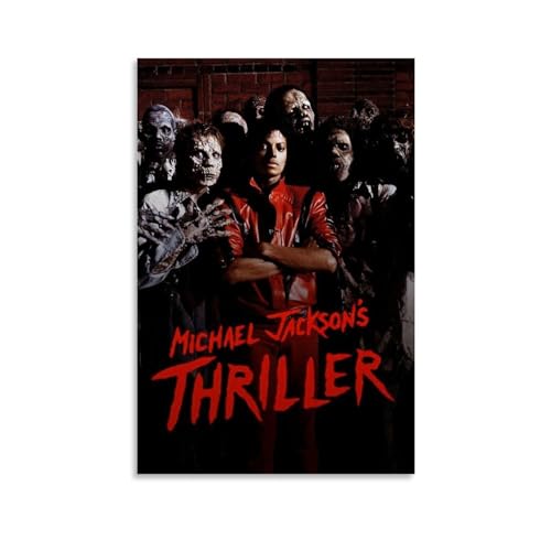 MUTYNE Michael Jackson Thriller Poster Dekorative Malerei Leinwand Wandkunst Wohnzimmer Poster Schlafzimmer Malerei 24x36inch(60x90cm) von MUTYNE