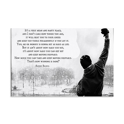 Rocky Balboa Filmposter, Leinwand-Poster, dekoratives Gemälde, Leinwand-Wandposter und Kunstdruck, modernes Familienschlafzimmer-Dekor-Poster, 30 x 45 cm von MUTYNE