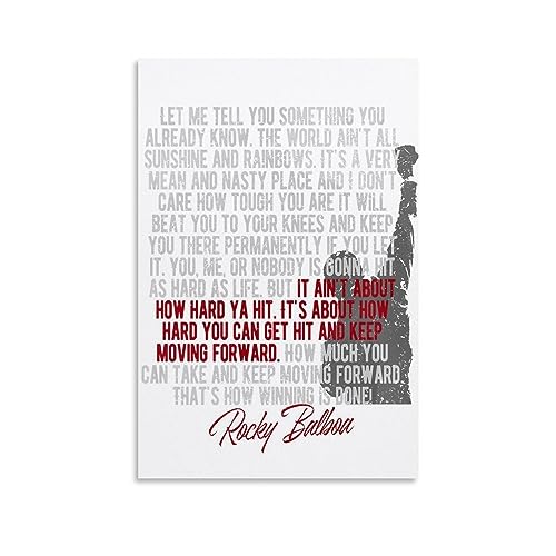 Rocky Balboa Leinwand-Poster, dekoratives Gemälde, Leinwand-Wandposter und Kunstdruck, modernes Familienschlafzimmer-Dekor-Poster, 60 x 90 cm von MUTYNE