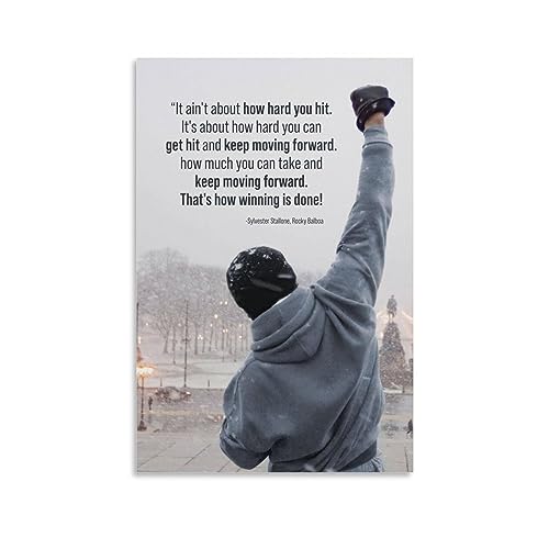 Rocky Balboa Poster, Leinwand-Poster, dekoratives Gemälde, Leinwand-Wandposter und Kunstdruck, modernes Familienschlafzimmer-Dekor-Poster, 40 x 60 cm von MUTYNE