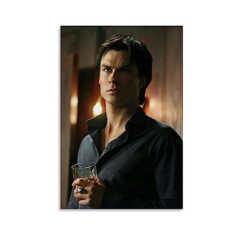 Schauspieler-Poster Ian Somerhalder, cooles Canvas, dekoratives Gemälde, Leinwand-Wandposter und Kunstdruck, modernes Familienschlafzimmer-Dekor-Poster, 40 x 60 cm von MUTYNE