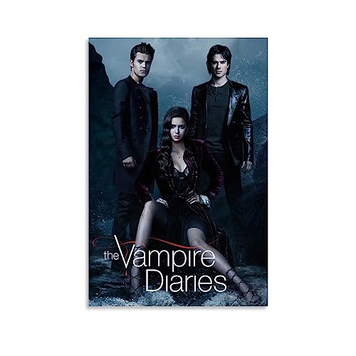 The Vampire-Diaries Kat Graham und Ian JosLeinwand-Poster, dekoratives Gemälde, Leinwand-Wandposter und Kunstdruck, modernes Familienschlafzimmer-Dekor-Poster, 20 x 30 cm von MUTYNE