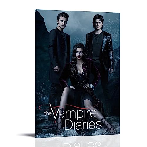 The Vampire-Diaries Kat Graham und Ian JosLeinwand-Poster, dekoratives Gemälde, Leinwand-Wandposter und Kunstdruck, modernes Familienschlafzimmer-Dekor-Poster, 20 x 30 cm von MUTYNE